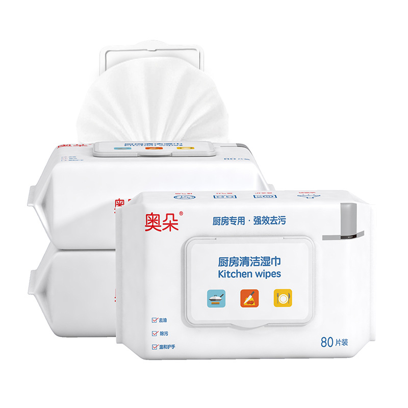 厨房清洁湿巾80抽强力去油污家用一次性专用清洁除重油污油烟
