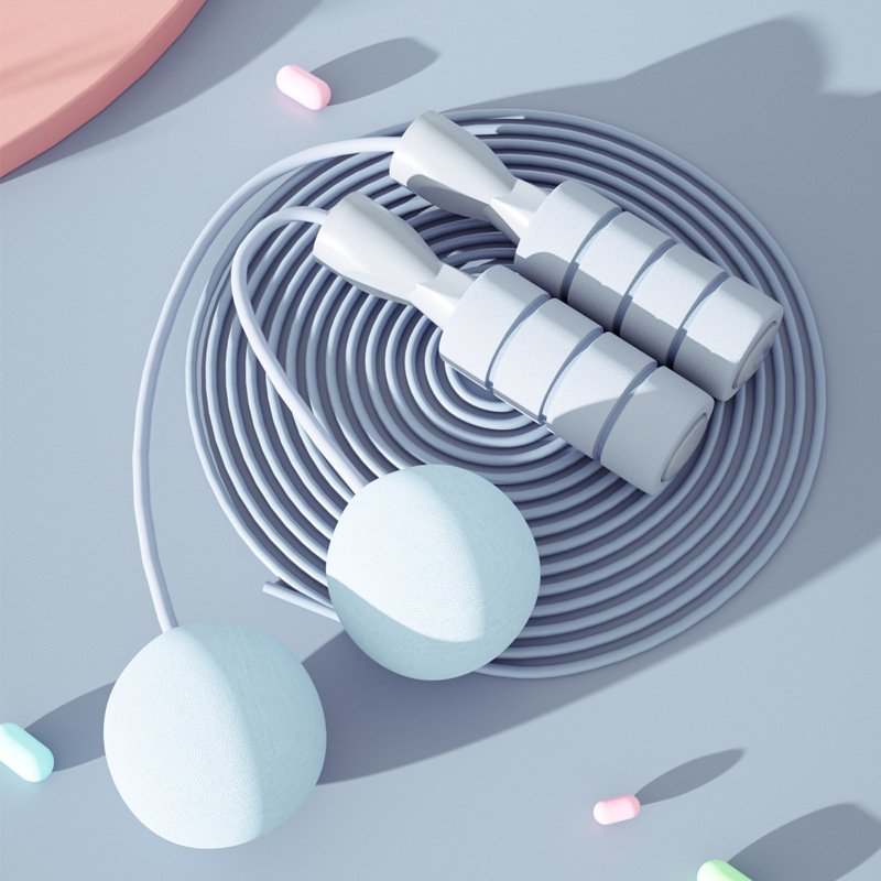 跳绳无绳负重球加重专业健身运动初学不打结防缠绕竞速儿童跳绳